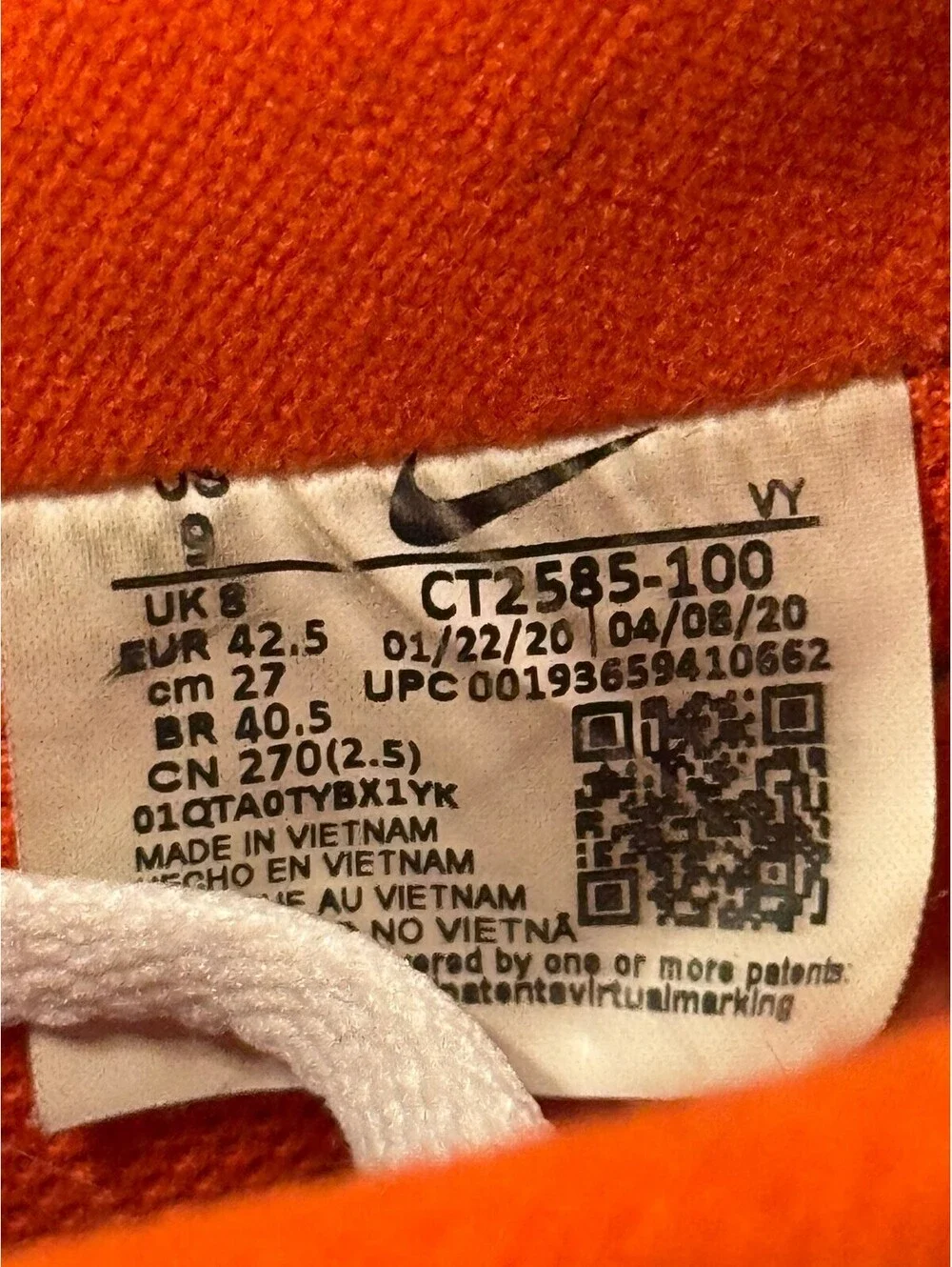 Size 9 - Nike Air Force 1 Low Rucker Park